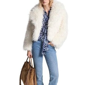MICHAEL KORS  Cropped Faux Fur Jacket